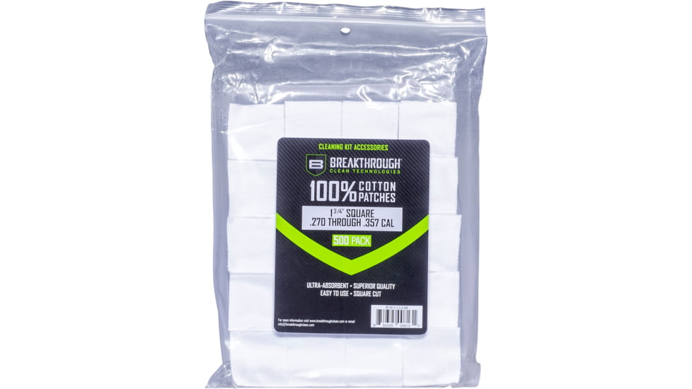 Breakthrough Clean Technologies Square Cotton Patches - 1-3/4in x 1-3/4in - 500pcs/Pack with Plastic Tray, BT-CP-S-1-3/4&quot;-500