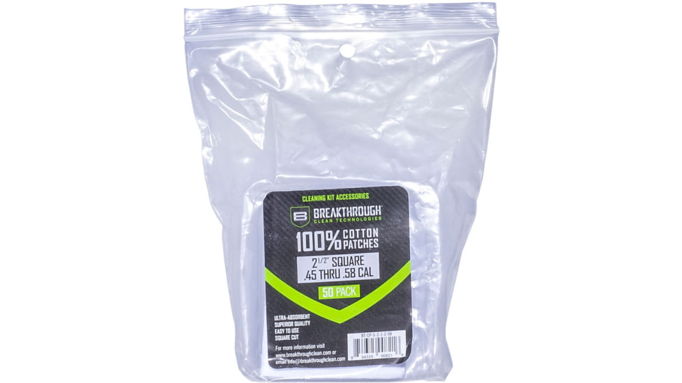 Breakthrough Clean Technologies Square Cotton Patches - 2-1/2in x 2-1/2in - 50pcs/Pack with Plastic Tray, BT-CP-S-2-1/2&quot;-50