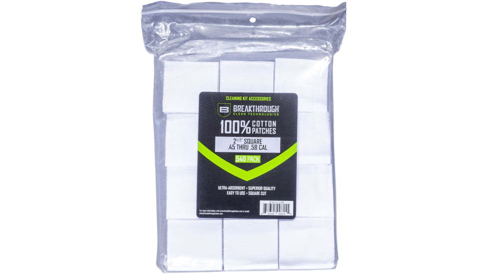 Breakthrough Clean Technologies Square Cotton Patches - 2-1/2in x 2-1/2in - 540pcs/Pack with Plastic Tray, BT-CP-S-2-1/2&quot;-540