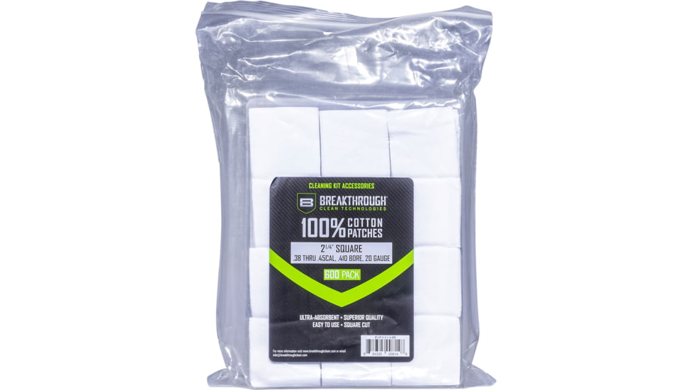 Breakthrough Clean Technologies Square Cotton Patches - 2-1/4in x 2-1/4in - 600pcs/Pack with Plastic Tray, BT-CP-S-2-1/4&quot;-600
