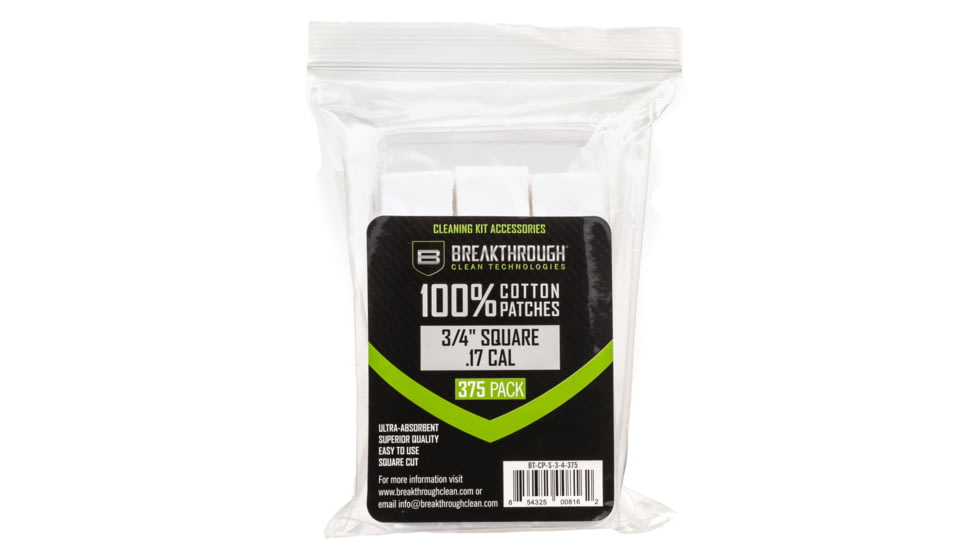 Breakthrough Clean Technologies Square Cotton Patches - 3/4in x 3/4in - 375pcs / Pack with Plastic Tray, BT-CP-S-3/4-375