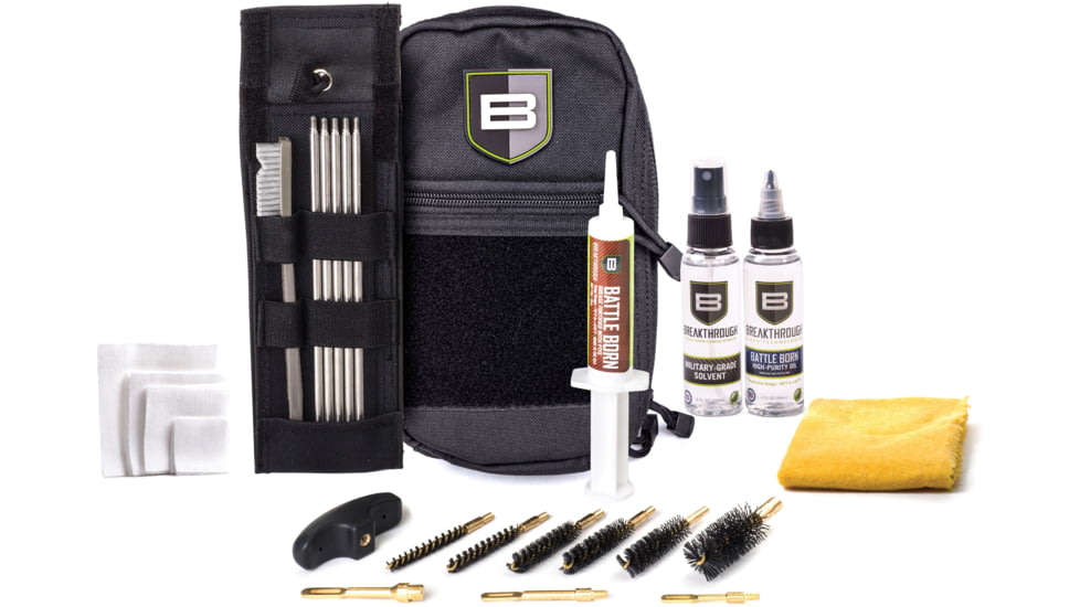 Breakthrough Clean Technologies Universal Rod Cleaning Kit for .22 cal thru 12 Gauge, Black, BT-LOC-U-BLK
