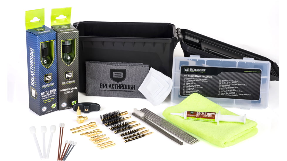 Breakthrough Clean Technologies Universal Rod Cleaning Kit for .22 cal thru 12 gauge, w/Ammo Can style case, BT-ACC-U