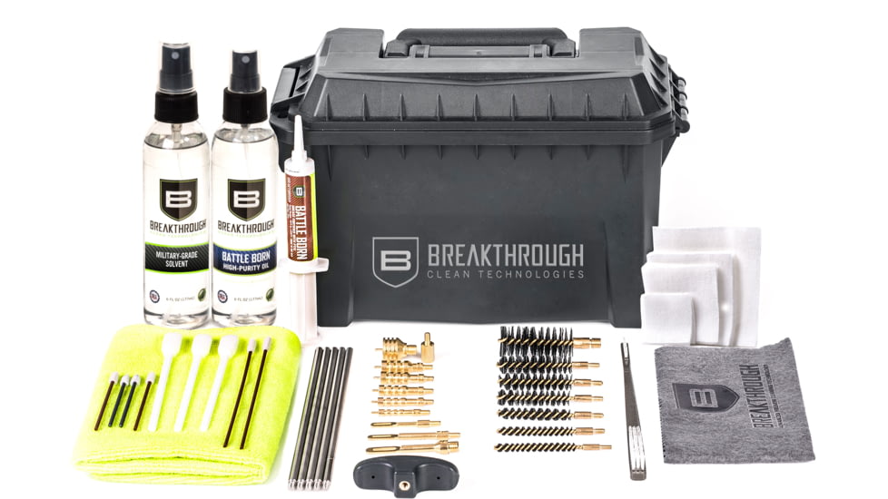 Breakthrough Clean Technologies Universal Rod Cleaning Kit for .22 cal thru 12 gauge, w/Ammo Can style case, BT-ACC-U