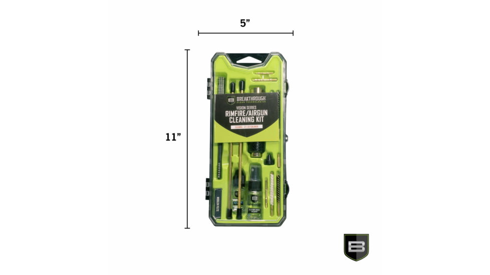 Breakthrough Clean Technologies Vision Series Hard-Case Airgun/Rimfire Cleaning Kit, .17 Caliber/.22 Caliber, BT-CCC-AG/RF