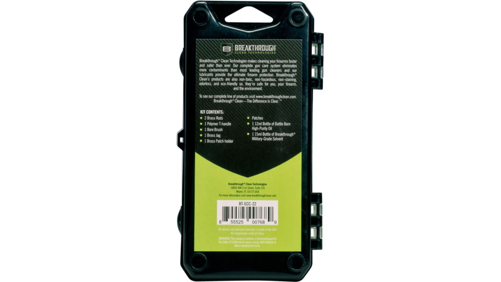 Breakthrough Clean Technologies Vision Series Hard-Case Handgun Cleaning Kit, .22 Caliber, BT-ECC-22