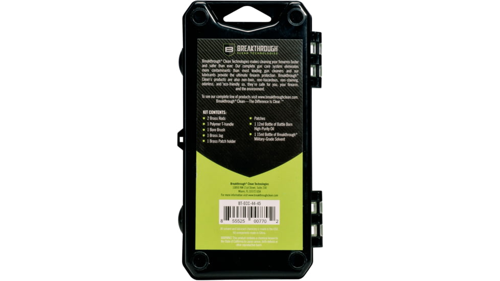 Breakthrough Clean Technologies Vision Series Hard-Case Handgun Cleaning Kit, .44 Caliber/.45 Caliber, BT-ECC-44/45