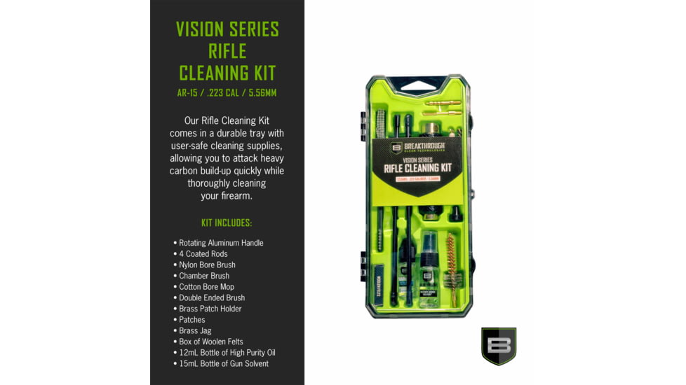 Breakthrough Clean Technologies Vision Series Hard-Case Rifle Cleaning Kit AR - 15, AR-15, BT-CCC-AR15