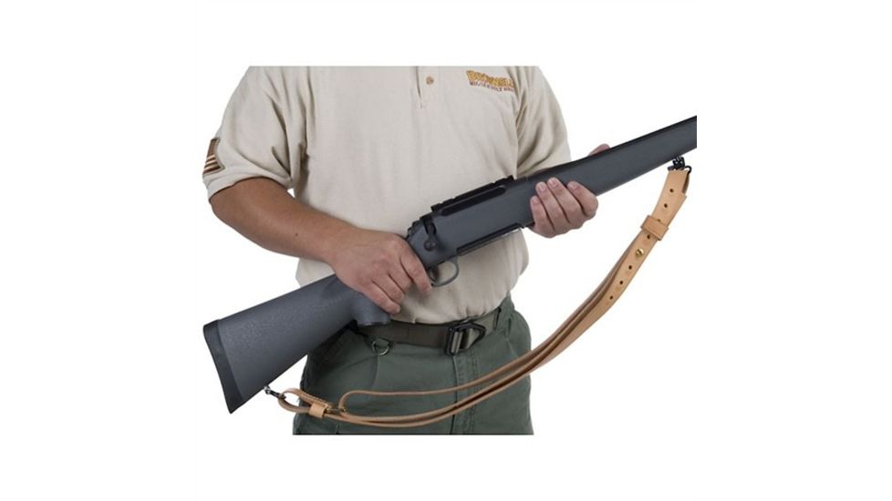 Brownells 084004125 Quick-Set Latigo Sling W/Swivel 1.25'' Tan Leather