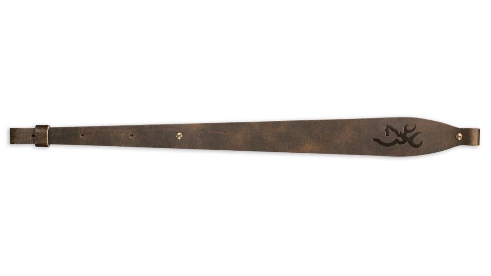 Browning Big Buckmark Series Leather Gun Sling,Distressed Brown 122488