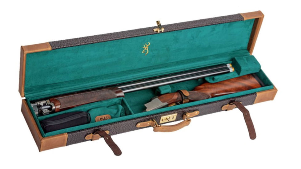 Browning John M. Browning Signature Leather Fitted Gun Case, Brown, 36.25in x 7.75in x 4.25in, 1428913412