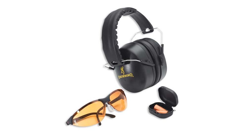 Browning Range Kit w/Shooting Glasses, Earmuffs and Ear Plugs - 126368 