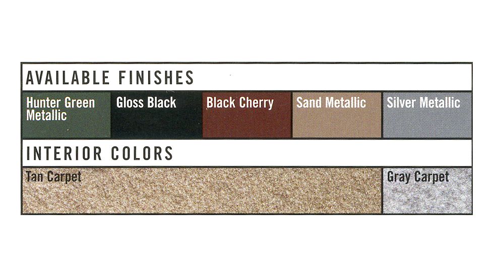 Browning Safes Gold Series Color Option Chart
