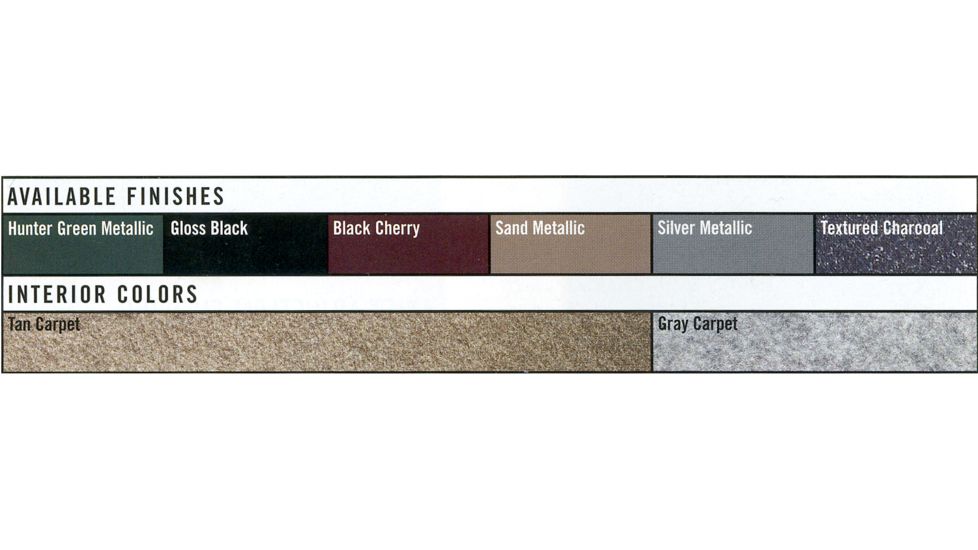 Browning Safes Silver Series SR42F Gun Storage Color Options Chart