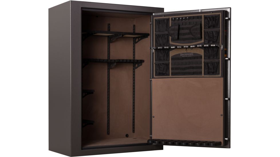Browning Safes Hawg 49 - Wide Safe, Hammer Gloss Gray Ul Rated Electronic Lock, Black Chrome Trim, 1601100255