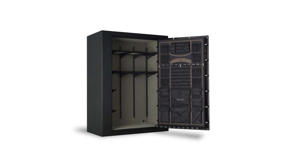 Browning Safes Heavyweight Extra Wide HW41 Gun Safe,60x44x27in,Gloss Black,Black Chrome,HW Scroll,Securam Electronic Lock 1601100172
