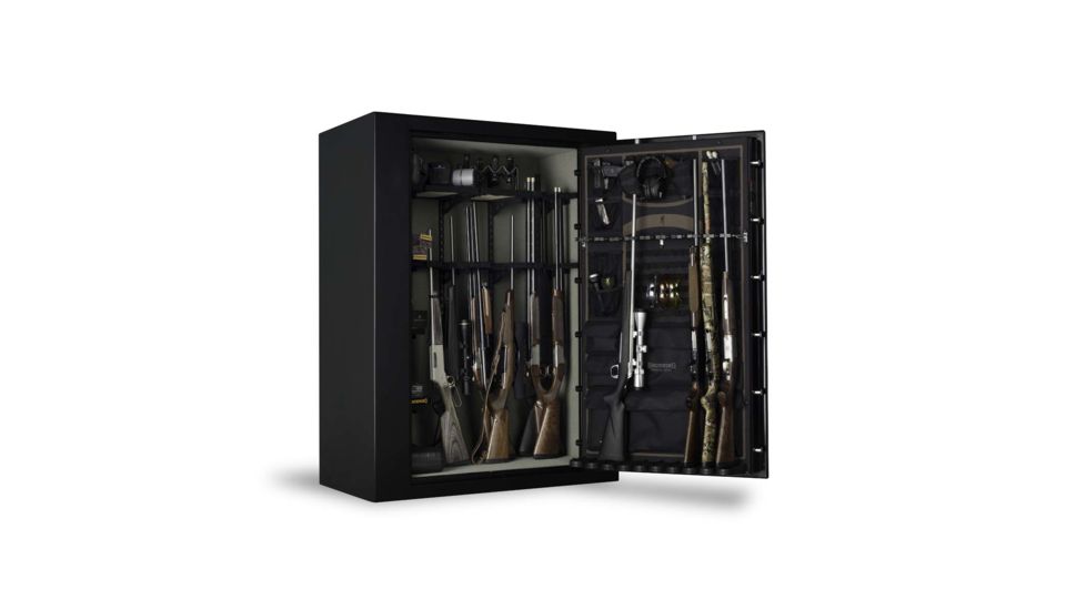 Browning Safes Heavyweight Extra Wide HW41 Gun Safe,60x44x27in,Textured Charcoal,Black Chrome,HW Scroll,Securam Electronic Lock 1601100174