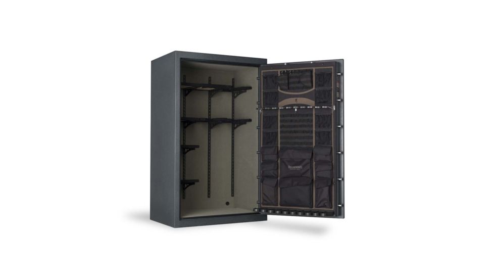 Browning Safes Heavyweight Wide HW34 Gun Safe,60x36x27in,Textured Charcoal,Black Chrome,HW Scroll,S and G Mechanical Lock 1601100179