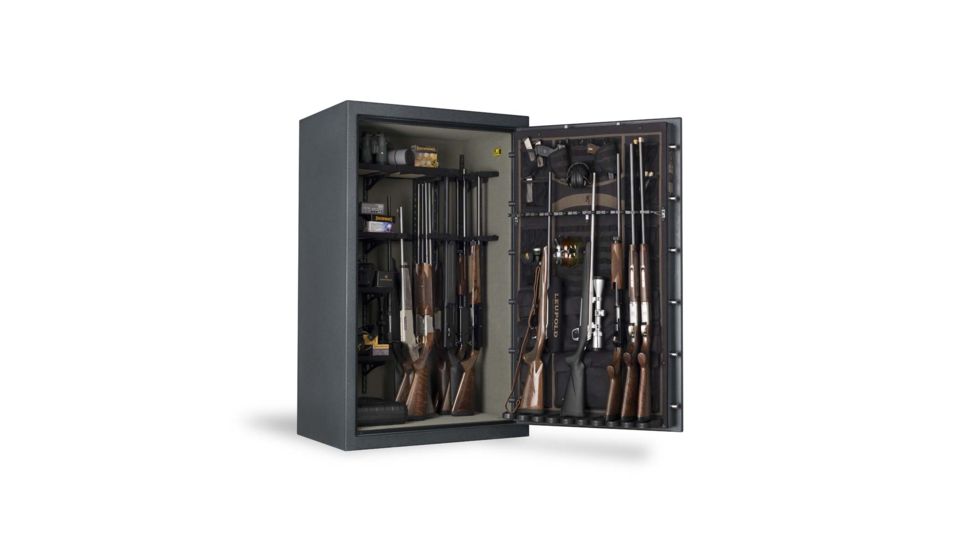 Browning Safes Heavyweight Wide HW34 Gun Safe,60x36x27in,Textured Charcoal,Black Chrome,HW Scroll,S and G Mechanical Lock 1601100179