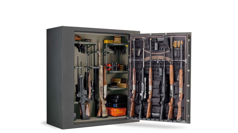 Browning Safes Hells Canyon Extra Wide HC65 Gun Safe, 60x55x25in, Mechanical Lock, Textured Charcoal, 1601100163