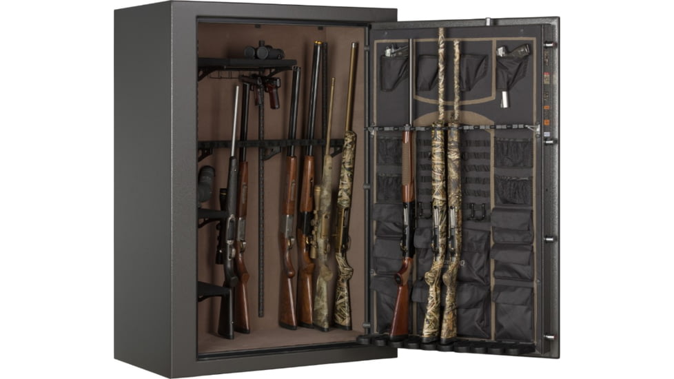 Browning Safes HG49 Gun Safe, Gun Safe, Putty Gray, Matte Black Wheel, HAWG S&amp;G Electronic Lock, Putty Gray, 1601100345