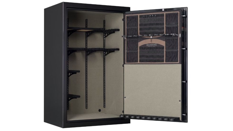 Browning Safes Sporter 49 - Wide Safe, Hammer Gloss Gray Ul Rated Electronic Lock, Chrome Trim 1601100277