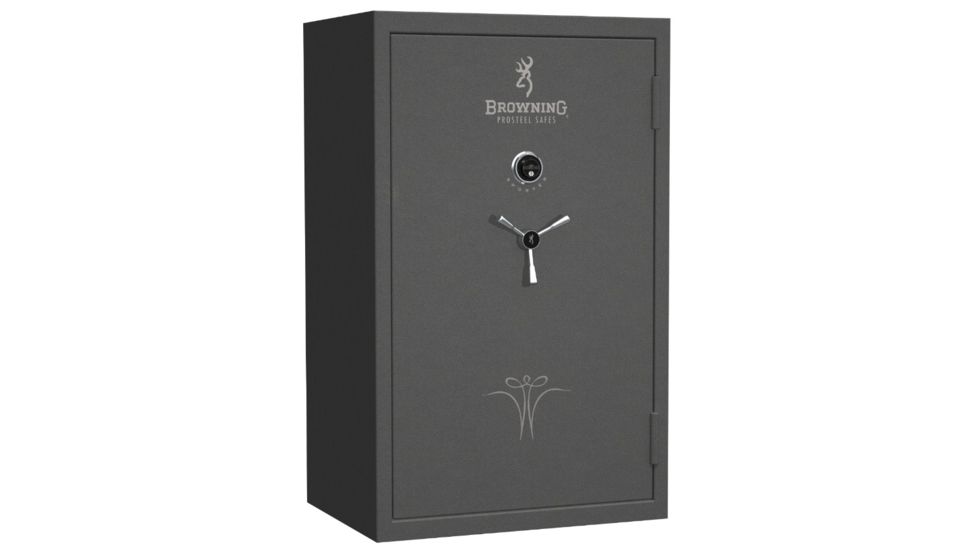 Browning Safes Sporter 49 - Wide Safe, Hammer Gloss Gray Ul Rated Electronic Lock, Chrome Trim 1601100277