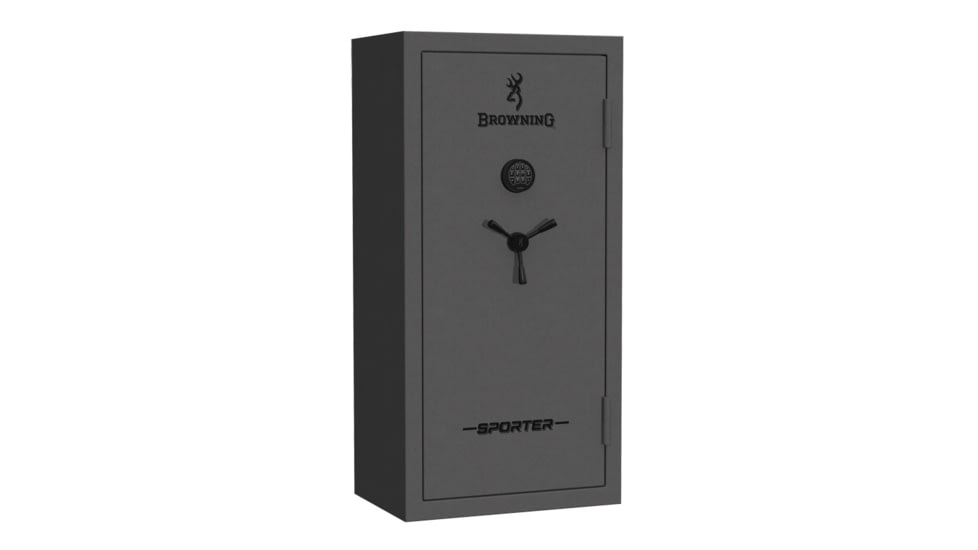 Browning Safes Sporter SP33 Gun Safe, Electronical Lock, Hammer Gloss Gray, 33, SP33-HMRGLSGRY-MB-E