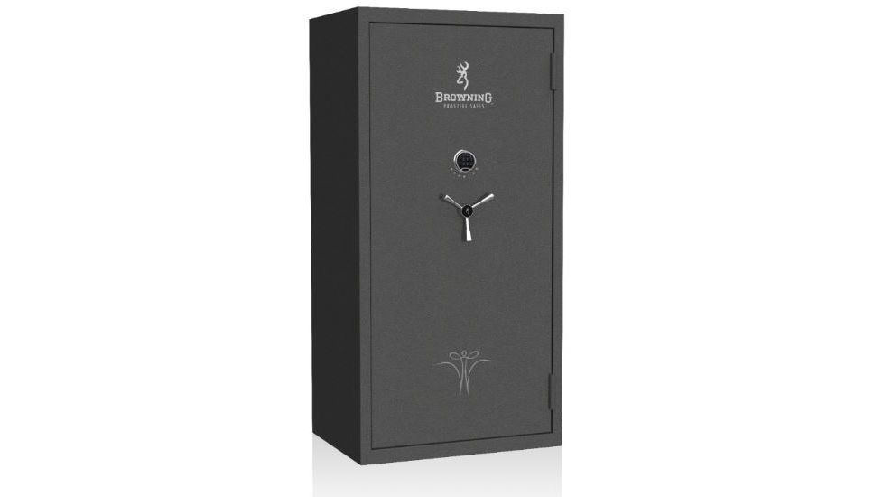 Browning SP41 Sporter Gun Safe,60min/1400 Degrees,Securam Electronic Lock,Hammer Gray Silver/Chrome Scroll 1601100222