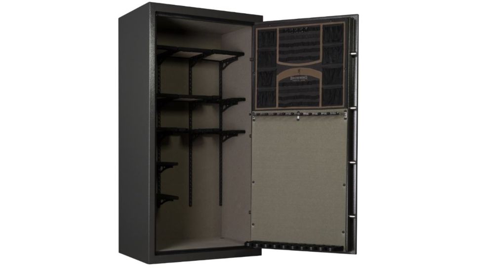 Browning SP41 Sporter Gun Safe,60min/1400 Degrees,SG Mechanical Lock,Hammer Gray Silver/Chrome Scroll 1601100223