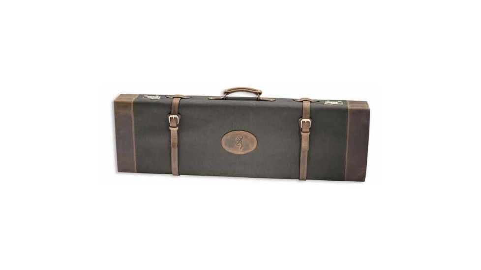 Browning High Grade Universal Canvas/Crazy Horse Leather Sage Tan Fitted Gun Shotgun Case 1424504408
