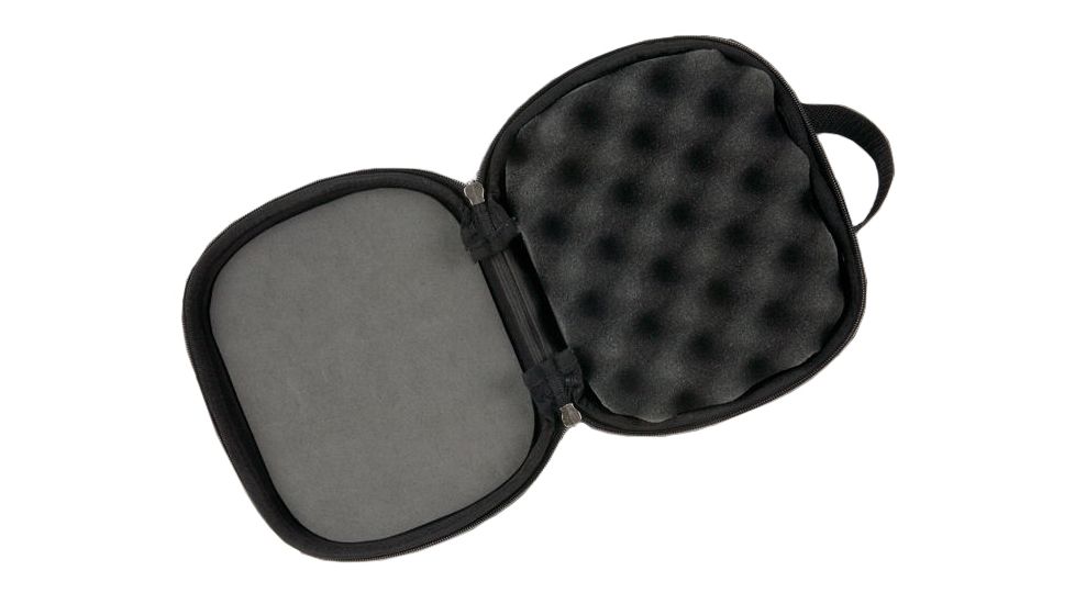 Bulldog Cases &amp; Vaults 7.5 In. X 9 In. Black Molded Nylon Pistol Case with Handles And Egg Crate
