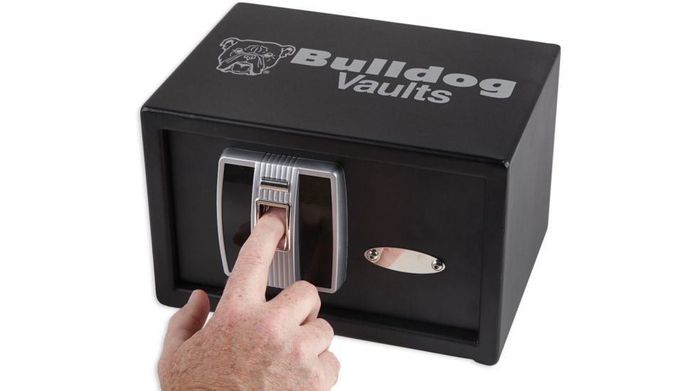 Bulldog Cases &amp; Vaults 7.25 in. x 11 in. x 8 in. Digital Pistol Vault with Biometric-Fingerprint Lock BD2000