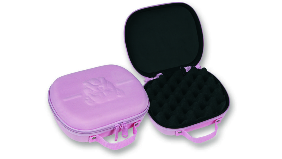 Bulldog Cases &amp; Vaults 7.5x9in. Pink Molded Nylon Pistol Case w/ Handles and Egg Crate BD504P