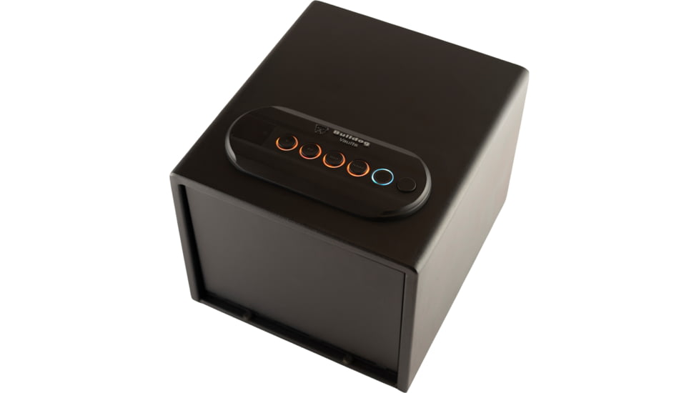 Bulldog Cases Double Pistol Vault with Shelf, 11 inx10 inx8 in, Trio Lock-Key, LED Code and Biometric Fingerprint Reader, Front Style Safe, Black, BD72TV