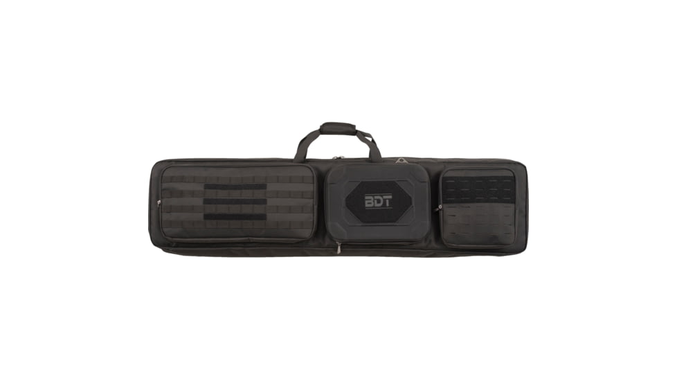 Bulldog Cases Double Suppressor Tactical Rifle Bag, 38 in, Poly Oxford Nylon Material, Black, BDT74-38B