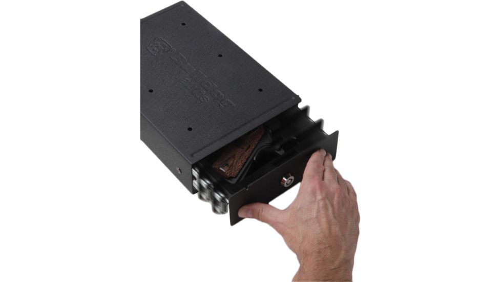 Bulldog Cases &amp; Vaults One Touchin spring loaded personal safe w/ key lock &amp; cable - BLK Exterior Size 11in x 7.5in x 2.5in bd1170