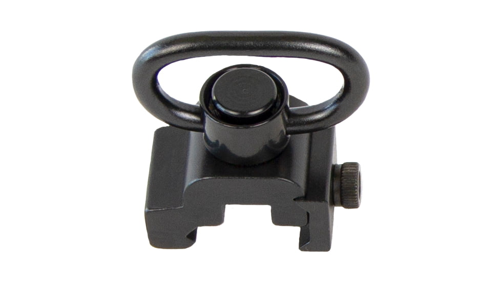 Bulldog Cases &amp; Vaults Deluxe QD Rail Mount Push Button Swivel, 1.25in, Black, BD886
