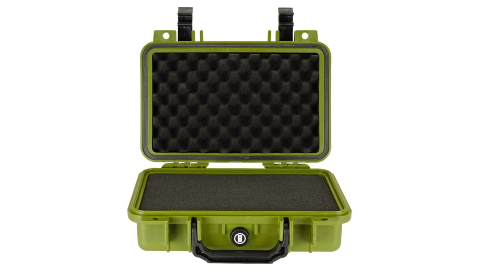Bushnell 11.6in Waterproof Hard Single Gun Case with Foam, Green, Compact, BN00010-GRN