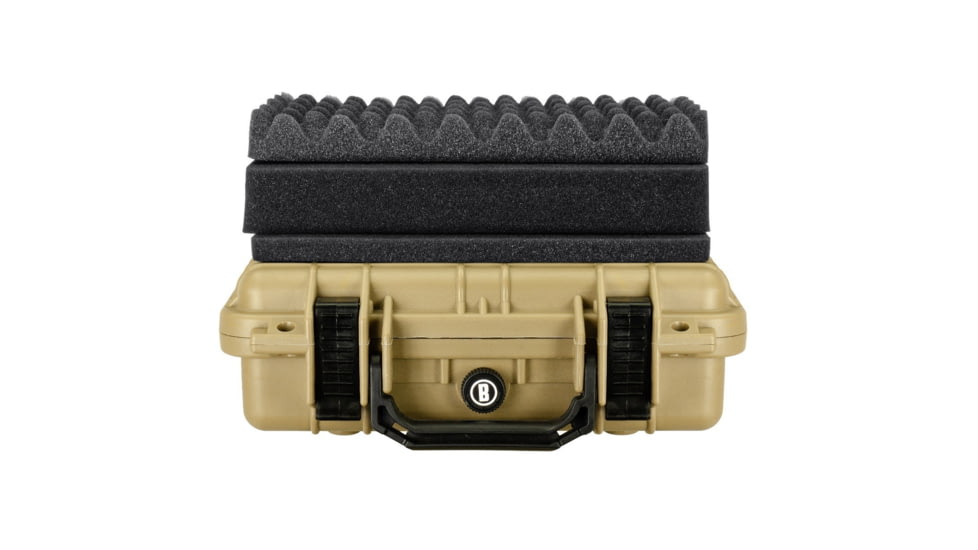 Bushnell 11.6in Waterproof Hard Single Gun Case with Foam, Tan, Compact, BN00010-TAN