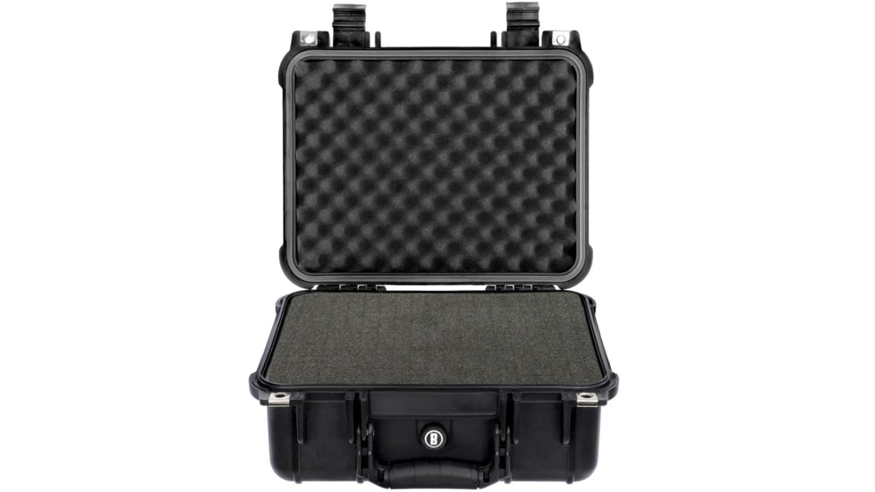 Bushnell Compact 13.37in Waterproof Gear Hard Case w/ Foam, Black, Standard, BN00001
