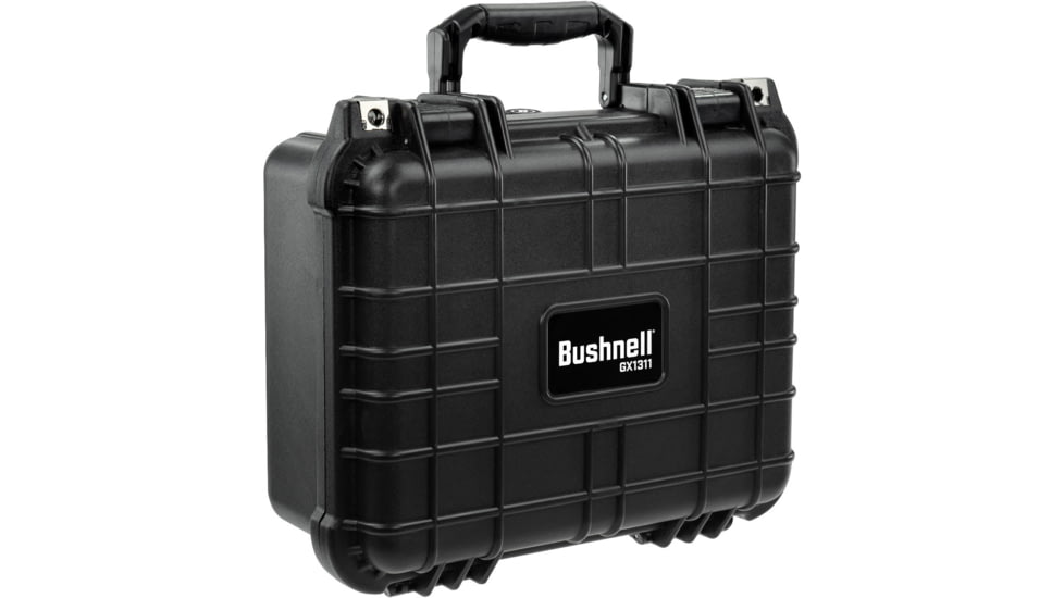 Bushnell Compact 13.37in Waterproof Gear Hard Case w/ Foam, Black, Standard, BN00001