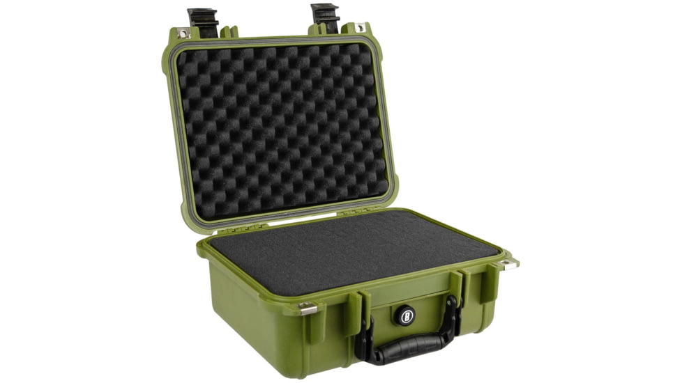 Bushnell Compact 13.37in Waterproof Gear Hard Case w/Foam, Green, BN00001-GRN