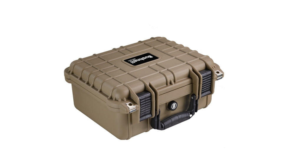 Bushnell Compact 13.37in Waterproof Gear Hard Case w/ Foam, Tan, Standard, BN00001-TAN