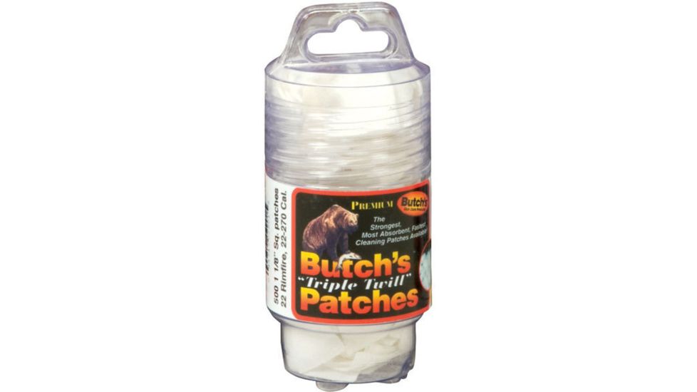 Butch's Gun Care Triple Twill Cleaning Patches Handi-Pak in New Mini Containers