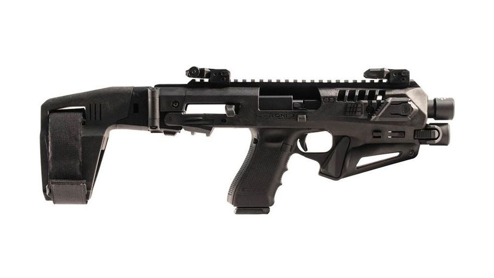CAA Micro Roni Stabilizer Pistol Carbine Conversion for Glock - Non NFA, Glock 17/22/31, Black, MIC-RONI-STAB17