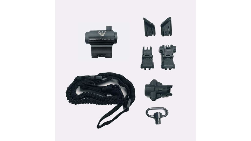 CAA Super Advanced Upgrade Kit, MCK/Micro Roni, Micro Red Dot/Iron Sights/500 Lumen Weapon Light/Thumb Rest/Sling/Swivel, Black SADK - Super Advance Kit