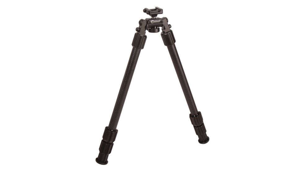 Caldwell Accumax Carbon Fiber Premium Picatinny Rail Bipod, 13in-30in, Black, 1095202