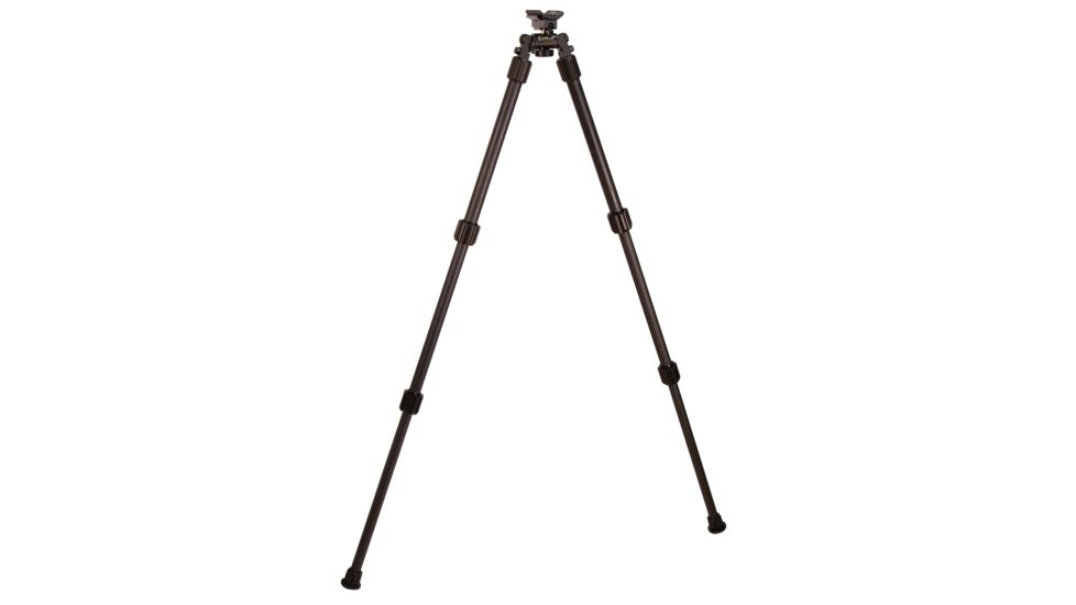 Caldwell Accumax Carbon Fiber Premium Swivel Stud Bipod, 13in-30in, Black, 1095201