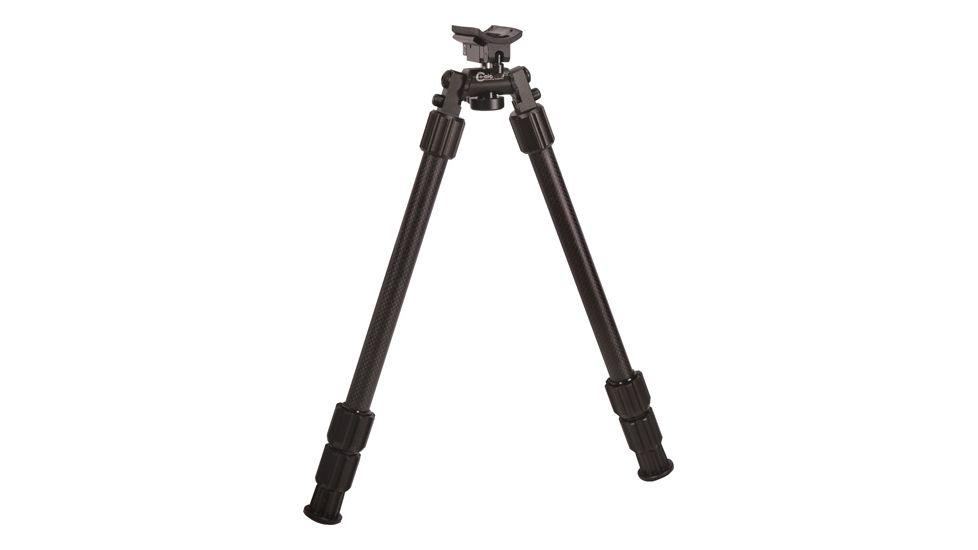 Caldwell Accumax Carbon Fiber Premium Swivel Stud Bipod, 13in-30in, Black, 1095201